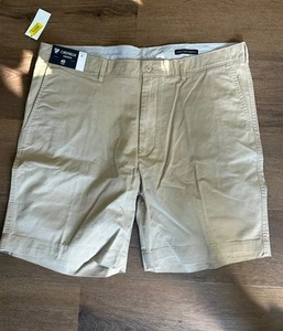 Men's Cremieux Madison 8" Khaki Shorts Golf Comfort Stretch Casual Size 40 NWT - Picture 1 of 6