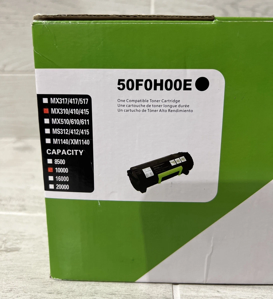Toner Compatível 808sy 80c8sy0 P/ Impressora Lexmark Cx310 Cx410 Cx510 Amarelo 2.500 Cópias