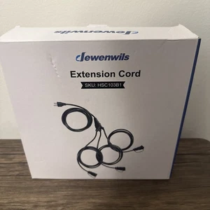 Dewenwils HSC103B1 Outdoor Extension Cord 1 to 3 Splitter, 3 Outlets - 40 Ft - Picture 1 of 4