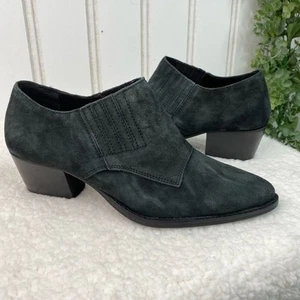 Journee Collection Ankle Bootie Women's 9M Black Indie Casual Suede Slip On - Picture 1 of 6