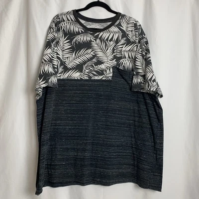 Camiseta The Foundry Supply Company Talla 3XL Cuello Redondo Negra Hojas de Palma Hombres Foto 1 de 4