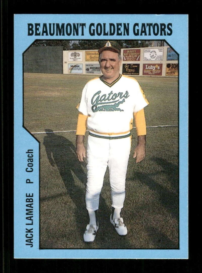 1985 TCMA Beaumont Golden Gators 24 Jack Lamabe Pitching Coach BXCP13 - Image 1 of 2