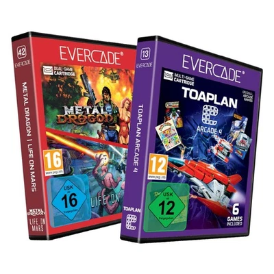 BLAZE ENTERTAINMENT Blaze Evercade Catridge 42 Metal Dragon Life on Mars + 13 Toaplan Arcade 4 OVP