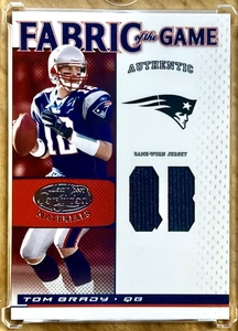 TOM BRADY 2007 Leaf Certified Materials FOTG Dual Game-Worn Jersey SSP 14/25 - Picture 1 of 2