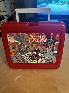 Vintage 1987 Pee-Week’s Playhouse Brotdose von Aladdin rot Kunststoff Pipi Wee Herman - Bild 1 von 10