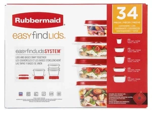 Rubbermaid 34pc Plastic Food Storage Container Set - Picture 1 of 8