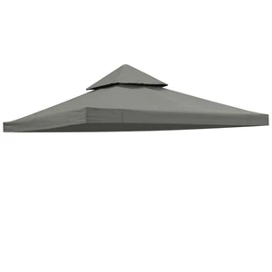 Aplus 10x10Ft 2 Livelli Gazebo Top Ricambio Copertura Tettoia Patio Esterno Grigio - Foto 1 di 9