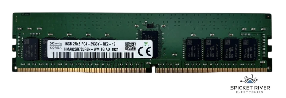 SK Hynix HMA82GR7CJR8N-WM 16GB 2Rx8 PC4-2933Y DDR4 ECC RDIMM Servidor RAM Foto 1 de 2
