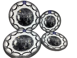 Royal Stafford Halloween Coven Witch Ghost Dinner & Salad Plates Service 4 New - Picture 1 of 8