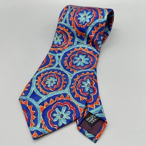 Structure Men’s 100% Silk 56.5” Floral Colorful 4” Tie - Picture 1 of 7