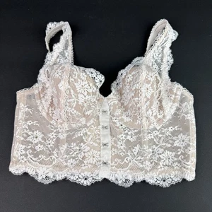 Sujetador Bustier Corsé Encaje Blanco Forrado Dream Angels VICTORIA'S SECRET 34B - Imagen 1 de 8