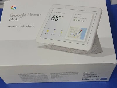 Google Home Hub with Google Assistant Smart 7" Display GA00516-US Chalk - Image 1 of 4
