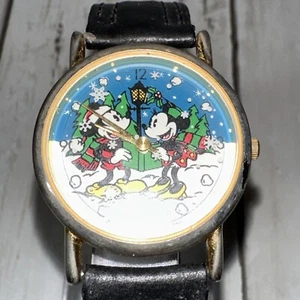 "Rare" MINNIE & MICKEY MOUSE, Credit Card Giveaway, 3D Snow, Unisex WATCH - Picture 1 of 4