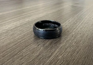 Triton Men's Tungsten Carbide TC 850 Comfort Fit Band Ring sz 9.75 Black $249 - Picture 1 of 5