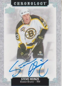 2018-19 Chronology Franchise History Autographs Steve Heinze - Boston Bruins - Bild 1 von 2