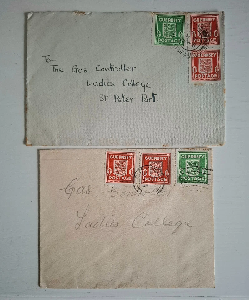 1943 Guernsey occupation stamps on covers see details - Image 1 of 1
