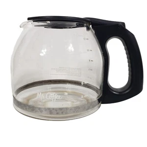 Mr. Coffee 12 Cup Glass Replacement Pot Carafe Black Handle - Picture 1 of 9