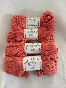 Kentucky All Purpose Cotton Yarn Orange Lot of 4 - Picture 1 of 3