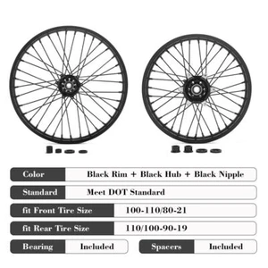Llantas para Honda 21"x1.6+19x2.15 CR125R CR250R 02-07 CRF250R 04-13 CRF450R 02-13 - Imagen 1 de 8