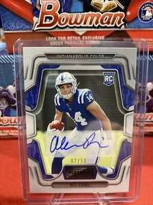 2022 Panini Playbook Alec Pierce Rookie Signatures #121 GREEN /10 Auto Colts - Imagen 1 de 3