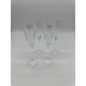 Royal Doulton Champagne Crystal Glasses Flutes 9" Set of 4 - Picture 1 of 7