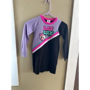 Lay Lay Nickelodeon Sweater Color Block Crew Neck Pullover Girl's SizeXs 4-5 - Picture 1 of 1