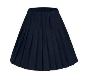 Urban CoCo Plaid Pleated School Uniform Mini Skirts (Black,XXL) - Picture 1 of 5