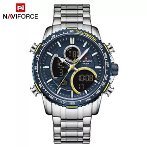 Orologio NAVIFORCE Uomo Lusso LED Quadrante Grande Sport Cronografo Quarzo Data NF9182 - Foto 1 di 13