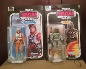 Star Wars Black Series 40th Anniversary SnowSpeeder Luke+ Boba Fett ESB 6" New - Picture 1 of 7
