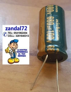 2 PEZZI CONDENSATORI ELETTROLITICI VERTICALI 680uF 100V VOLT 105° 16x30 PASSO7,5 - Bild 1 von 5