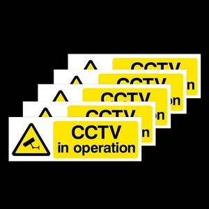 5x CCTV In Operation Window Stickers - All Sizes (MISC2R) - Picture 1 of 2