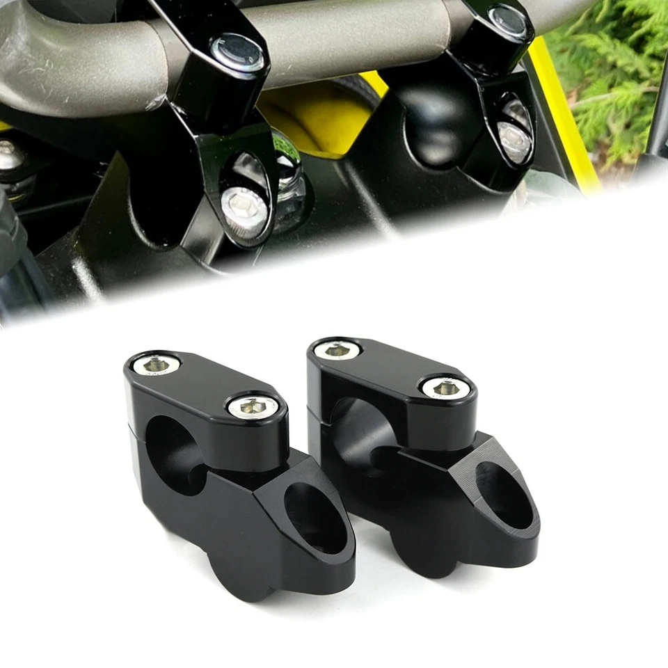 Elevadores de montaje de manillar desplazados de aluminio de 22 mm aptos para Honda CBF 600 2006 2004-2007 Foto 1 de 4