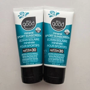 All Good Mineral Sunscreen 2 Pk SPF 30 Sport Reef Friendly Exp 03/2026 - Picture 1 of 4