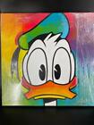 Paulina del Mar Multicolor Donald the Duck Original Acrylic on Canvas 24x24