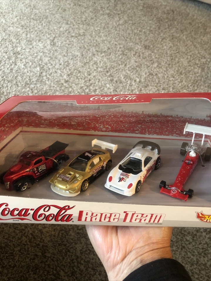 Hot Wheels Callaway C7 1999 Coca Cola Race Team 4 Car Set Diet Coke