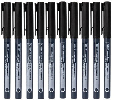10x Folienstift Universalmarker OHP-Marker Folienschreiber M permanent 1,0 mm  - Bild 1 von 4