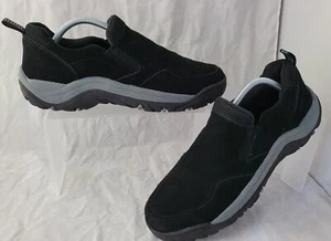 Sonoma Leder schwarz Wildleder Memory Foam Herren Größe 8,5 Schuhe Slipper Freizeit Sneaker - Bild 1 von 20