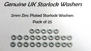 2 mm Starlock Unterlegscheiben Feder Stahl Push On Grab Geschwindigkeit Halter Befestigungsclips - Bild 1 von 1