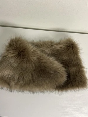 Ester & Lilly Brown Faux Fur Wrap Shawl Formal Bridal Neck Warmer scarf - Image 1 of 4