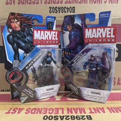 "Lote de figuras de acción Black Widow & Hawkeye Marvel Universe 3,75""" Foto 1 de 4