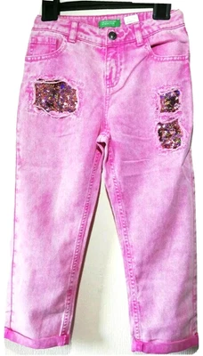 UNITED COLORS OF BENETTON Mädchen Jeans Used Look United Colours Of Benetton 5 Pocket 6y-14y Denim Kind