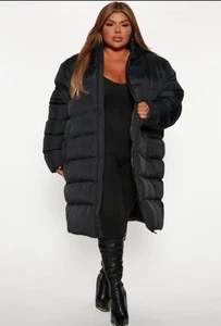 fashion nova Black puffer jacket Size Xl - Picture 1 of 7