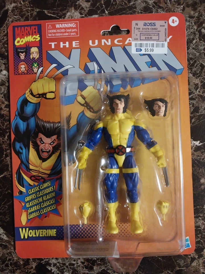 Boneco de ação Marvel Legends retrô Wolverine 6" polegadas novo estranho X-Men Hasbro  - Imagem 1 de 1