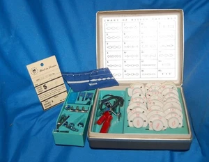 Vintage Signature Sewing Machine Cams & Accessory Presser Feet in Original Box - Picture 1 of 14