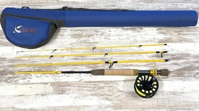 Eagle Claw 7'6" Trailmaster Travel Spin/Fly Fishing Rod TM-L76SF4 W/ Reel, Case - Image 1 of 4