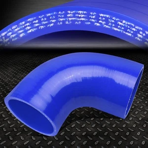 3" 3-PLY 90-DEGREE ELBOW TURBO/INTAKE PIPING SILICONE COUPLER HOSE/PIPE BLUE - Picture 1 of 7
