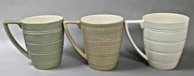 Wedgwood Jasper Conran Casual, Impression Mugs 3 Breakfast, Green Cream Biscuit - Image 1 of 4