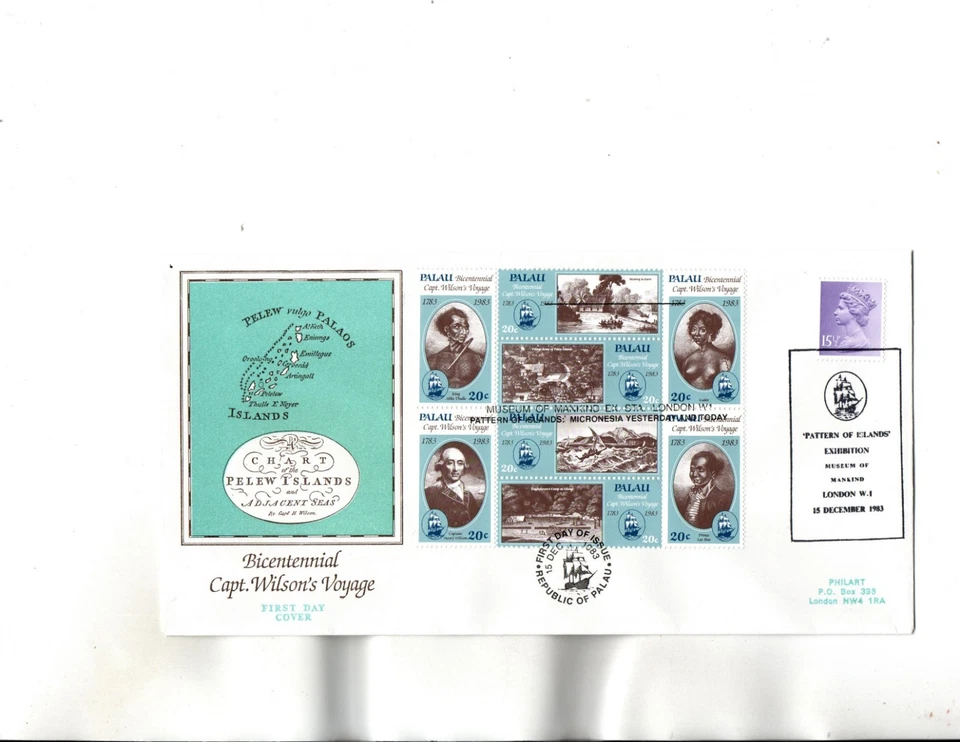 Palau FDC Sc#40a-Block of 8 - Image 1 of 1