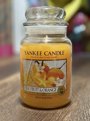 Yankee Candle "Star Fruit & Orange" Large Jar 22oz - Image 1 of 4