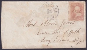 1866 Civil War Patriotic Cover Shaded Dove Background Design Jersey City CDS VGU - Picture 1 of 1